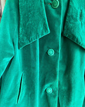 Load image into Gallery viewer, 50s Green Velour Evening Coat