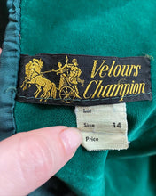 Load image into Gallery viewer, 50s Green Velour Evening Coat