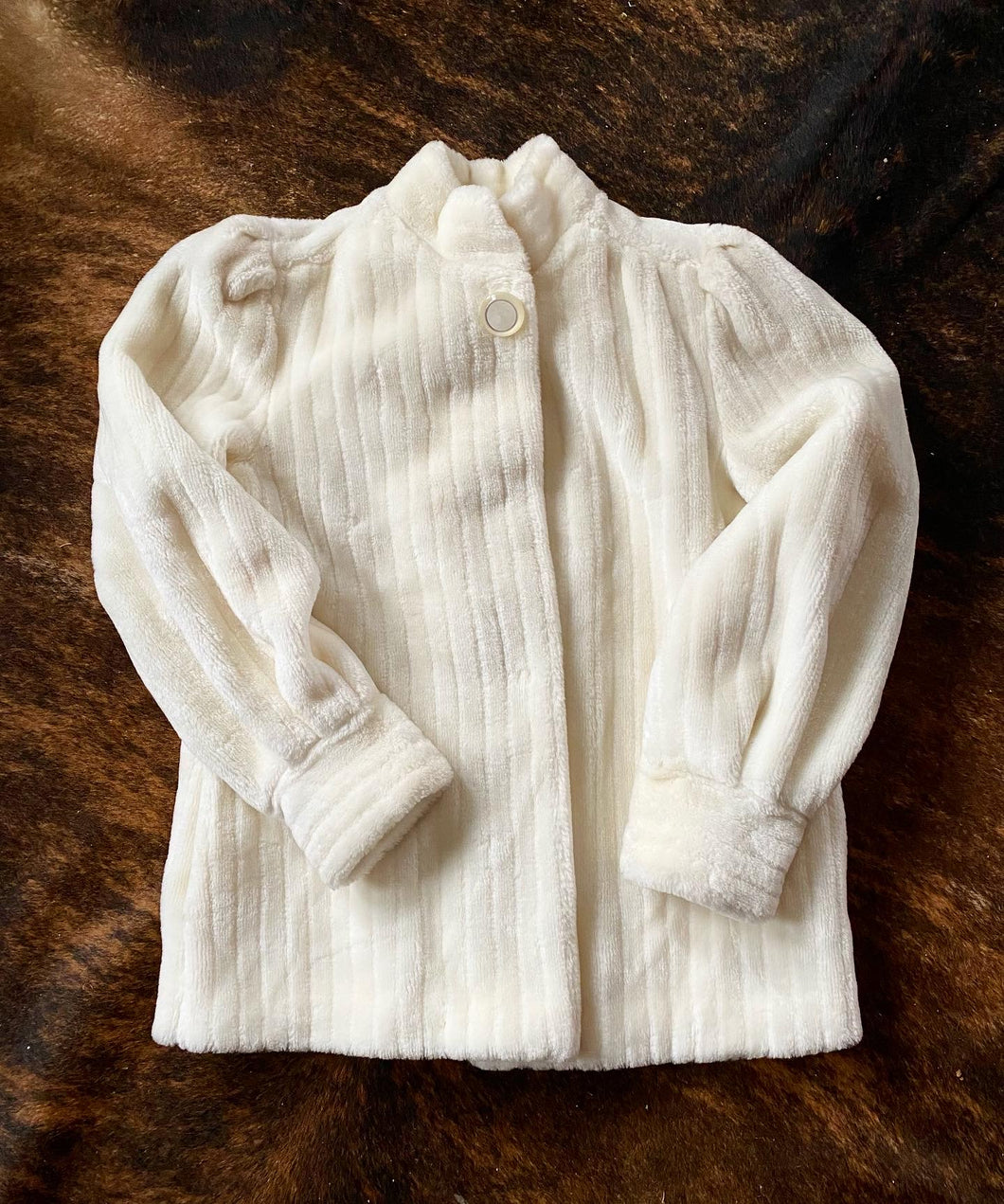 70s White Faux fur Coat