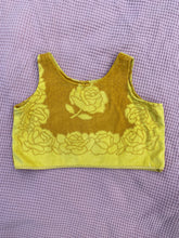 Load image into Gallery viewer, Yellow floral Crop Top
