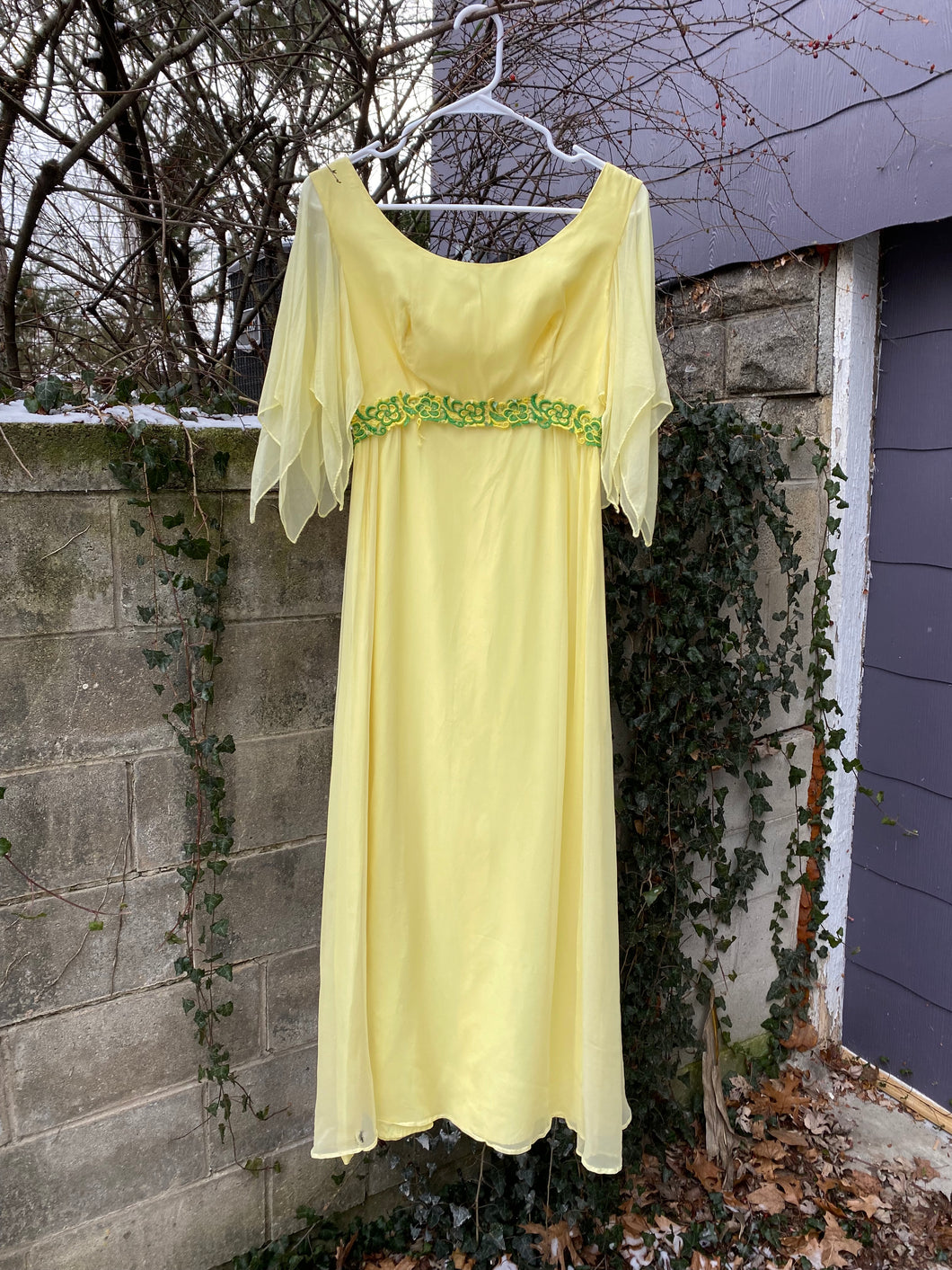 1970s Yellow Dress