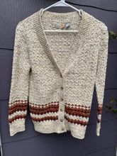 Load image into Gallery viewer, 1980s Tan knit Cardigan
