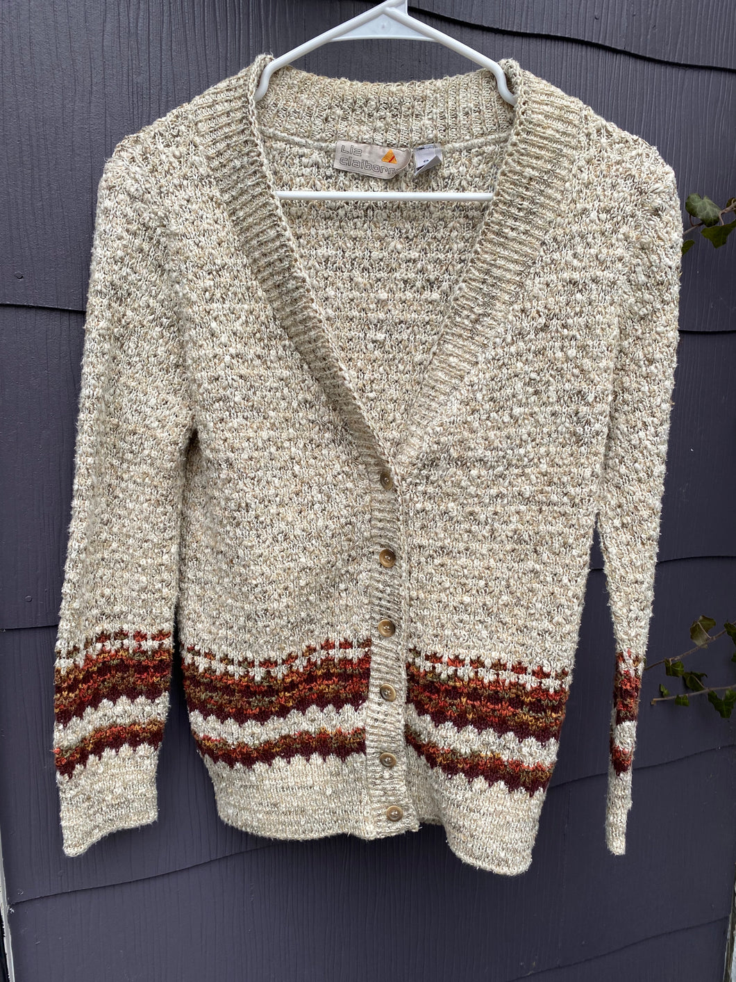 1980s Tan knit Cardigan