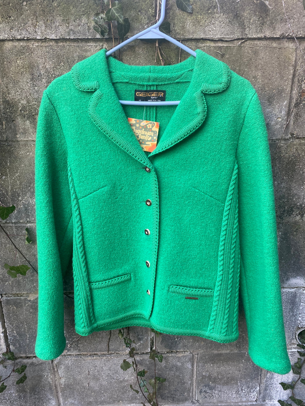 Green Geiger Wool Jacket